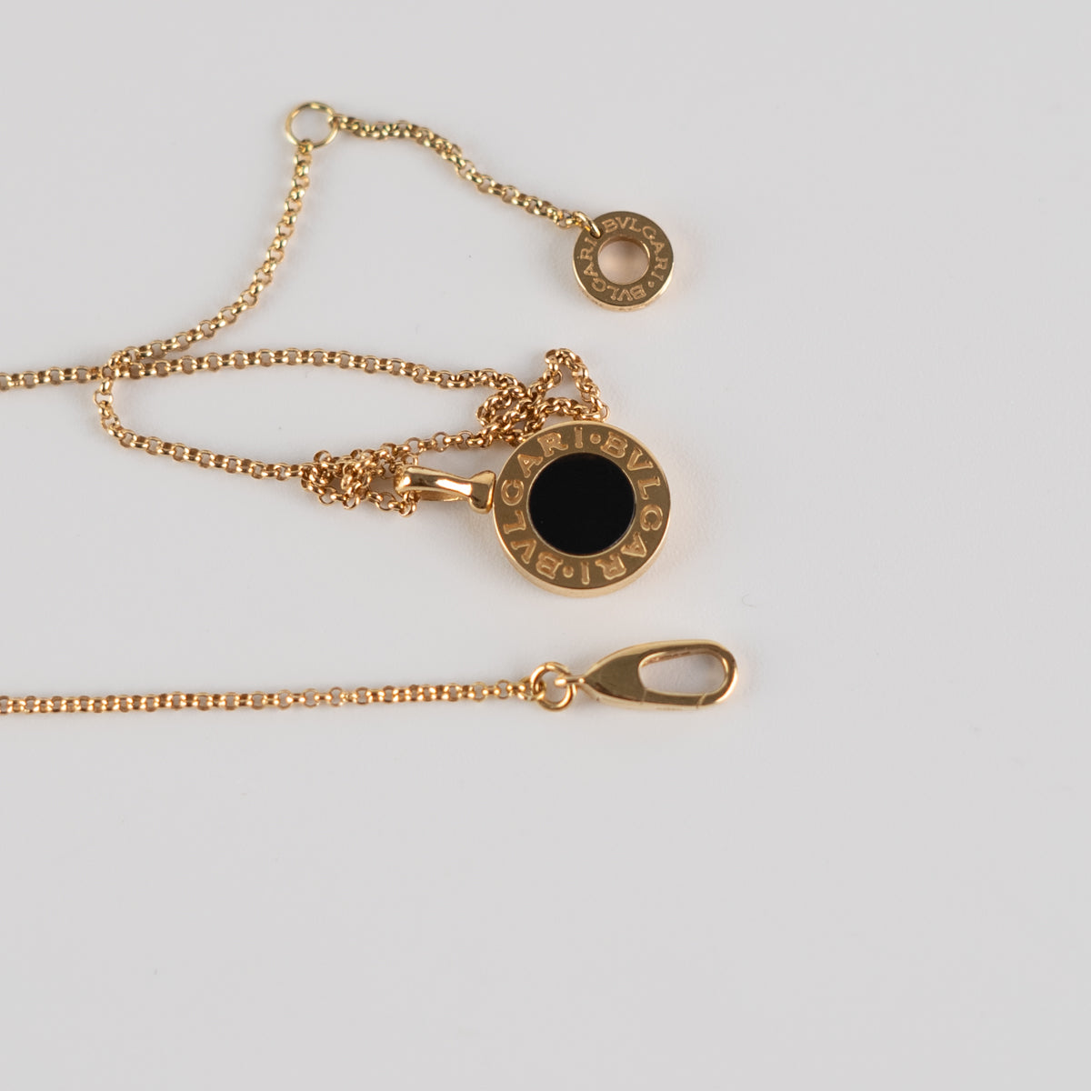 Bvlgari Onyx Necklace in 18K Yellow Gold - Luxury Black Onyx Pendant for Women, Perfect for Evening Events & Special Occasions