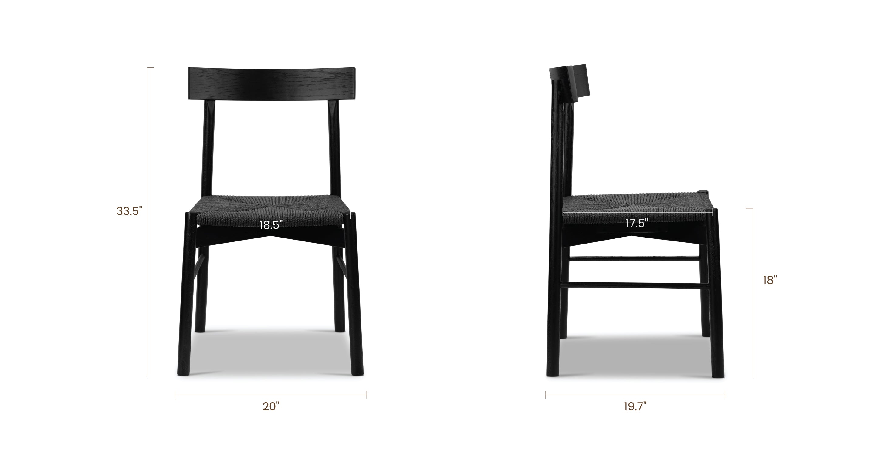 Hamm Dining Chair - Modern Wooden Dining Chair with Cushion, Comfortable & Stylish for Kitchen, Dining Room, and Home Decor
