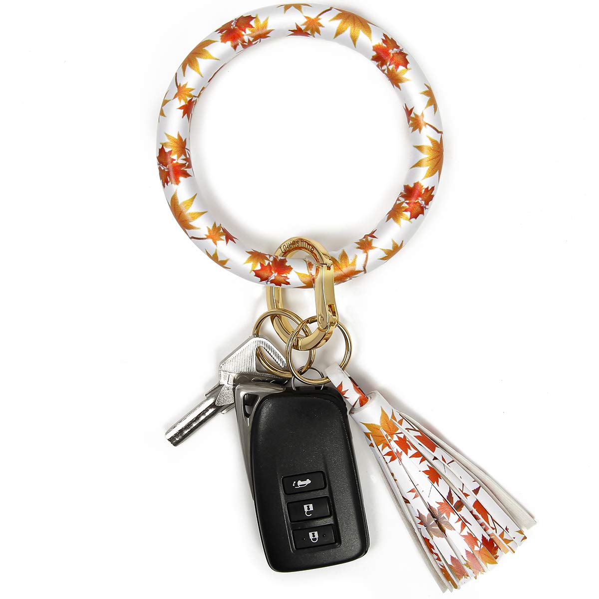 Silicone Bangle Key Ring Wrist Keychain Bracelet - Round Key Holder for Women & Girls | Perfect for Gym, Work, Travel & Everyday Use