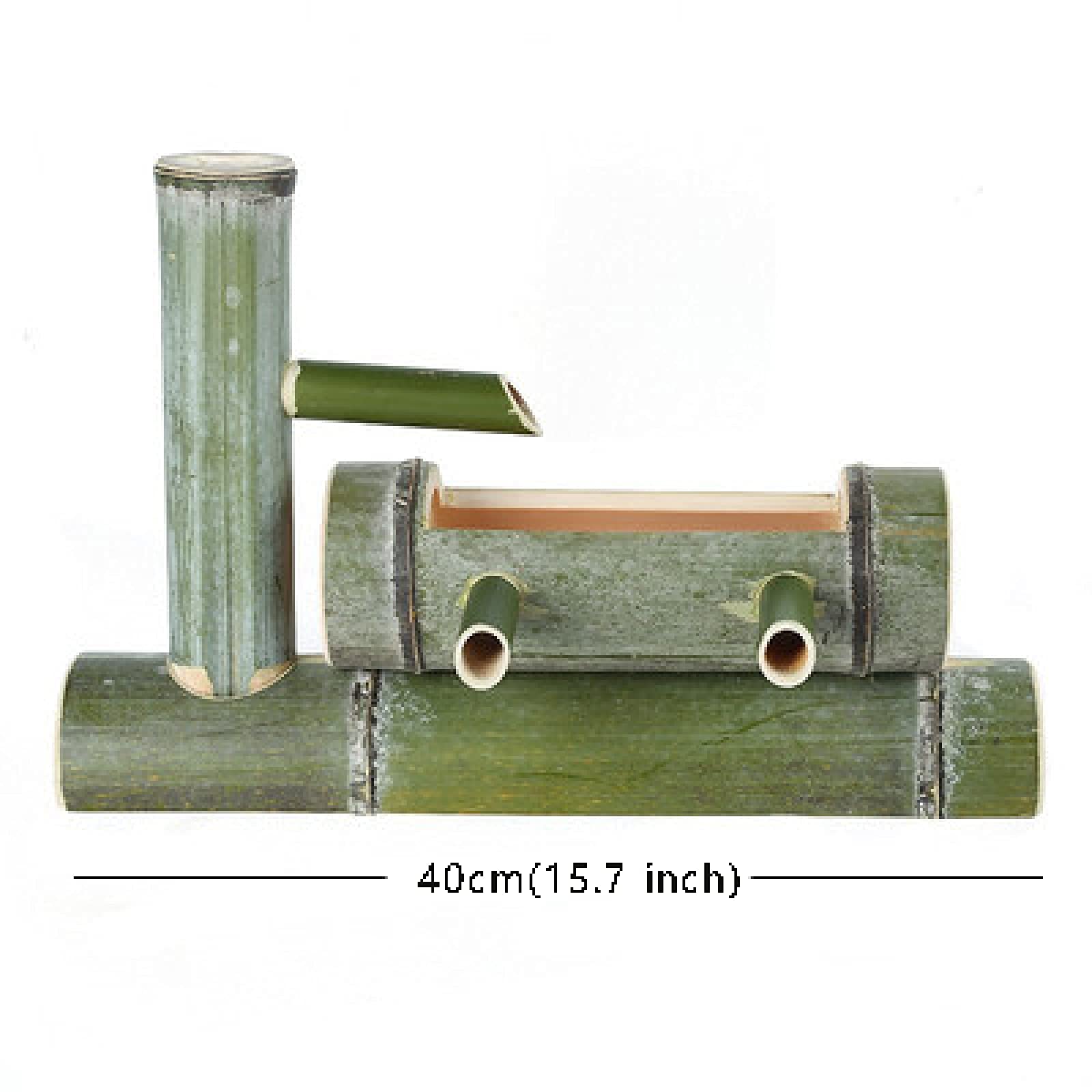 Solar Powered Bamboo Fountain - Outdoor Water Feature for Garden, Fish Tank & Landscaping | Relaxing Water Jet, Lucky Wind Wheel & Natural Humidifier | Perfect for Patio, Backyard & Zen Decor