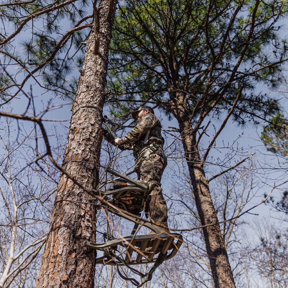 Summit Treestands OpenShot SD Climbing Treestand - Mossy Oak Camo Hunting Tree Stand for Deer Hunting | Lightweight & Quiet Design for Outdoor Adventures