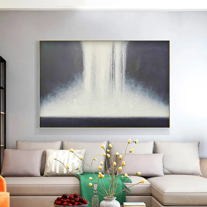 Abstract Painting #AB 007 - Modern Wall Art for Living Room, Bedroom & Office Decor - Handmade Canvas Artwork
