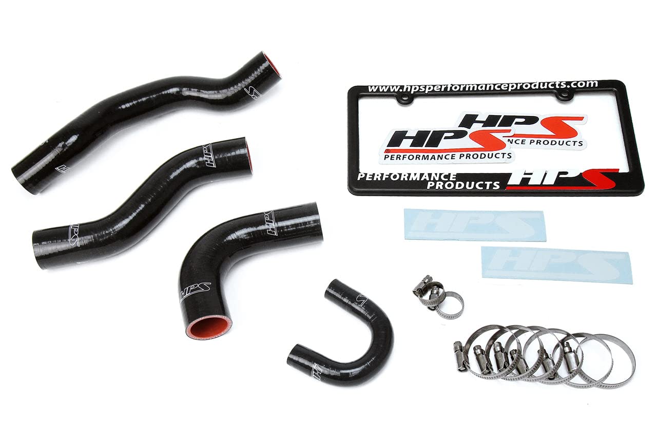 HPS 57-1477-BLK-2 Black High-Performance Silicone Radiator Coolant Hose Kit - Upgrade for Cars, Trucks & SUVs - Durable & Heat Resistant Replacement Hose Set