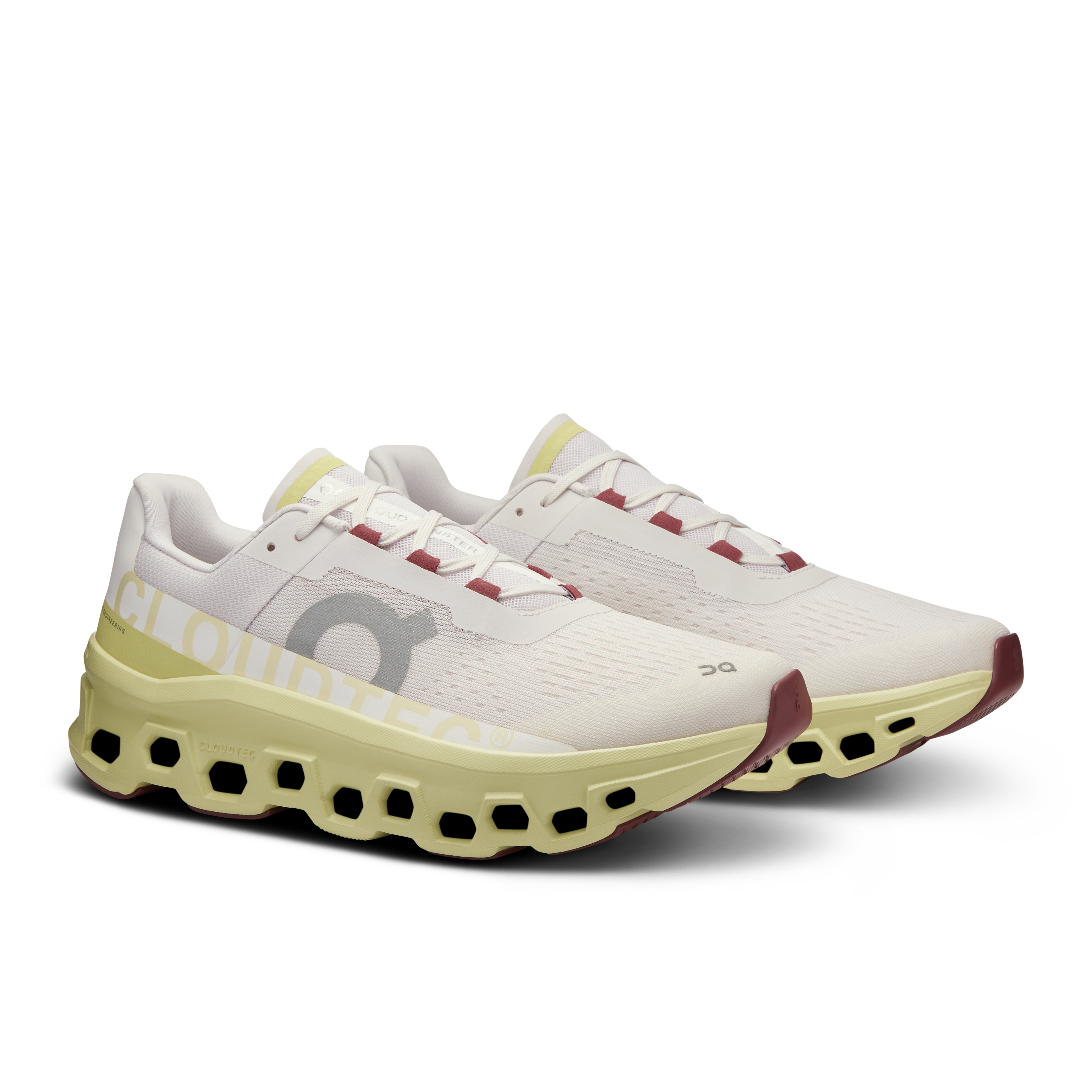 On Running Men's Cloudmonster Running Shoes - Frost/Acacia Color - Lightweight Cushioned Sneakers for Marathon Training & Road Running