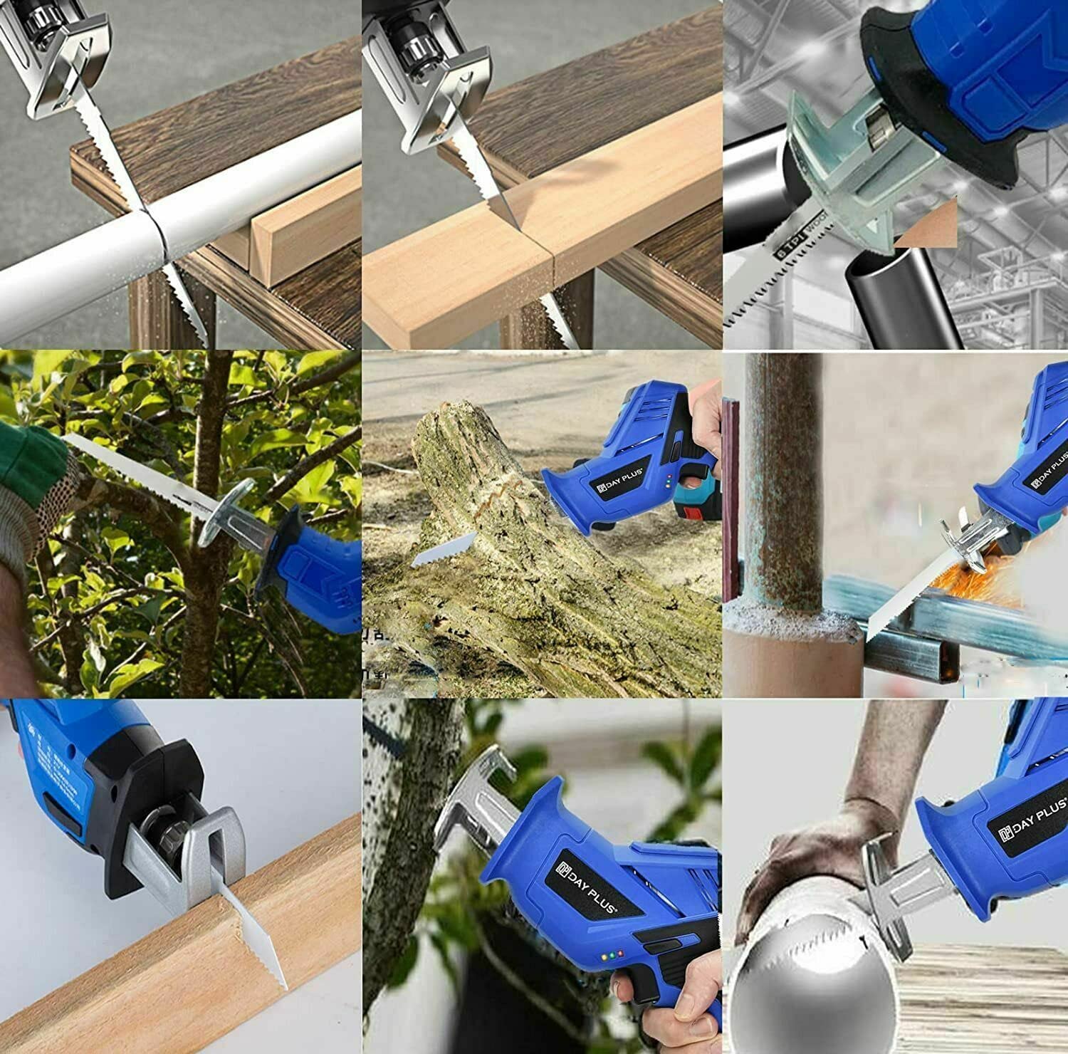 21V Cordless Brushless Reciprocating Saw - Wood & Metal Cutting for DIY & Tree Pruning