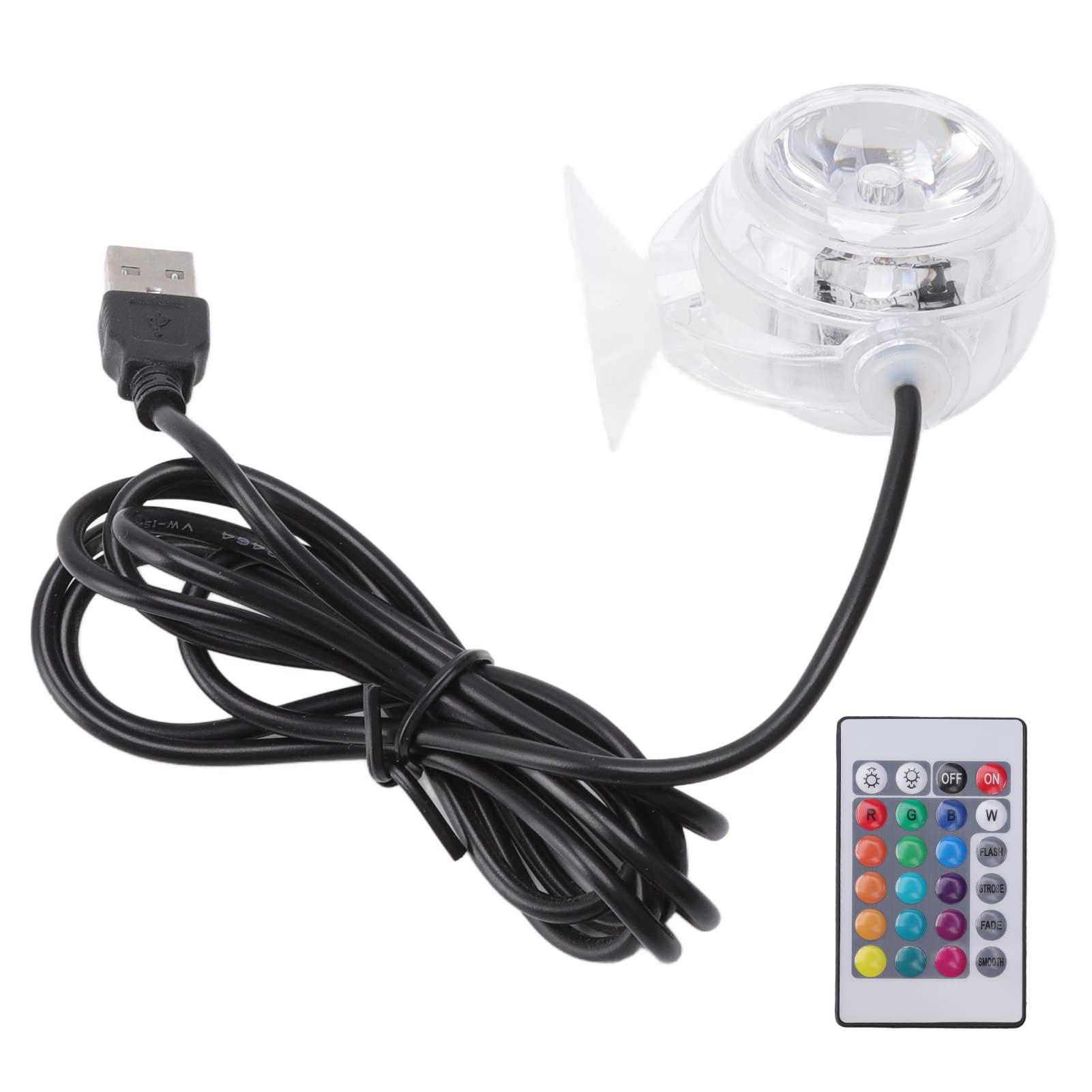 Pssopp LED Aquarium Light - Color Changing Submersible Fish Tank Lamp with US Plug (110-240V, 1W) for Freshwater & Saltwater Tanks | Perfect for Coral Growth & Night Viewing
