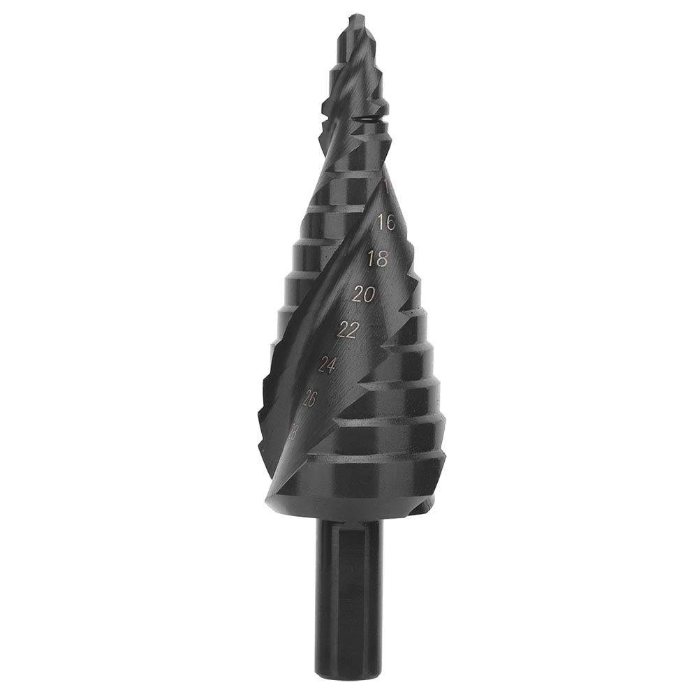 High-Speed Steel (HSS) Spiral Groove Step Drill Bit 6-30mm - Nitriding Coated Cone Drill for Metal Sheets | Perfect for HVAC, Automotive & DIY Metalworking Projects