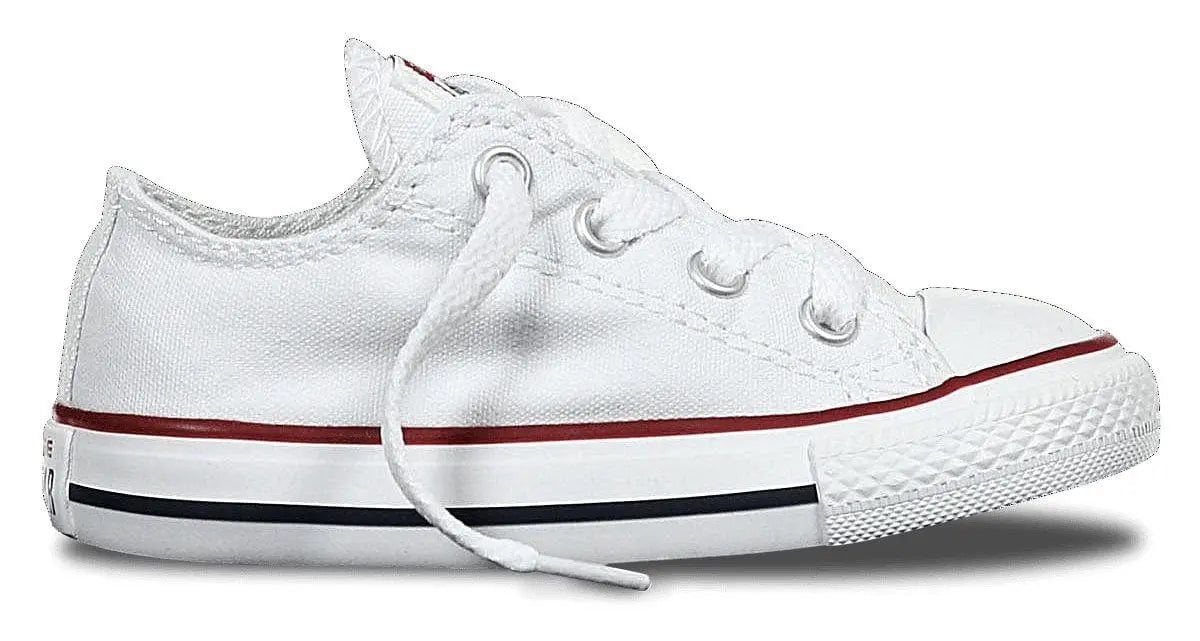 Converse Kids Chuck Taylor All Star Low Top White Sneakers - Classic Casual Shoes for Boys & Girls - Perfect for School, Play & Everyday Wear