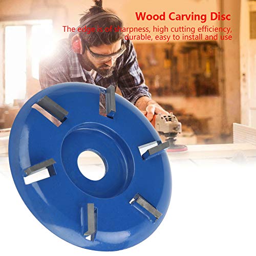 Yosoo 6-Teeth Steel Wood Cutting Disc for Angle Grinder - Durable Wood Carving & Milling Cutter for Softwood & Hardwood - Perfect for DIY Woodworking, Furniture Making, and Craft Projects