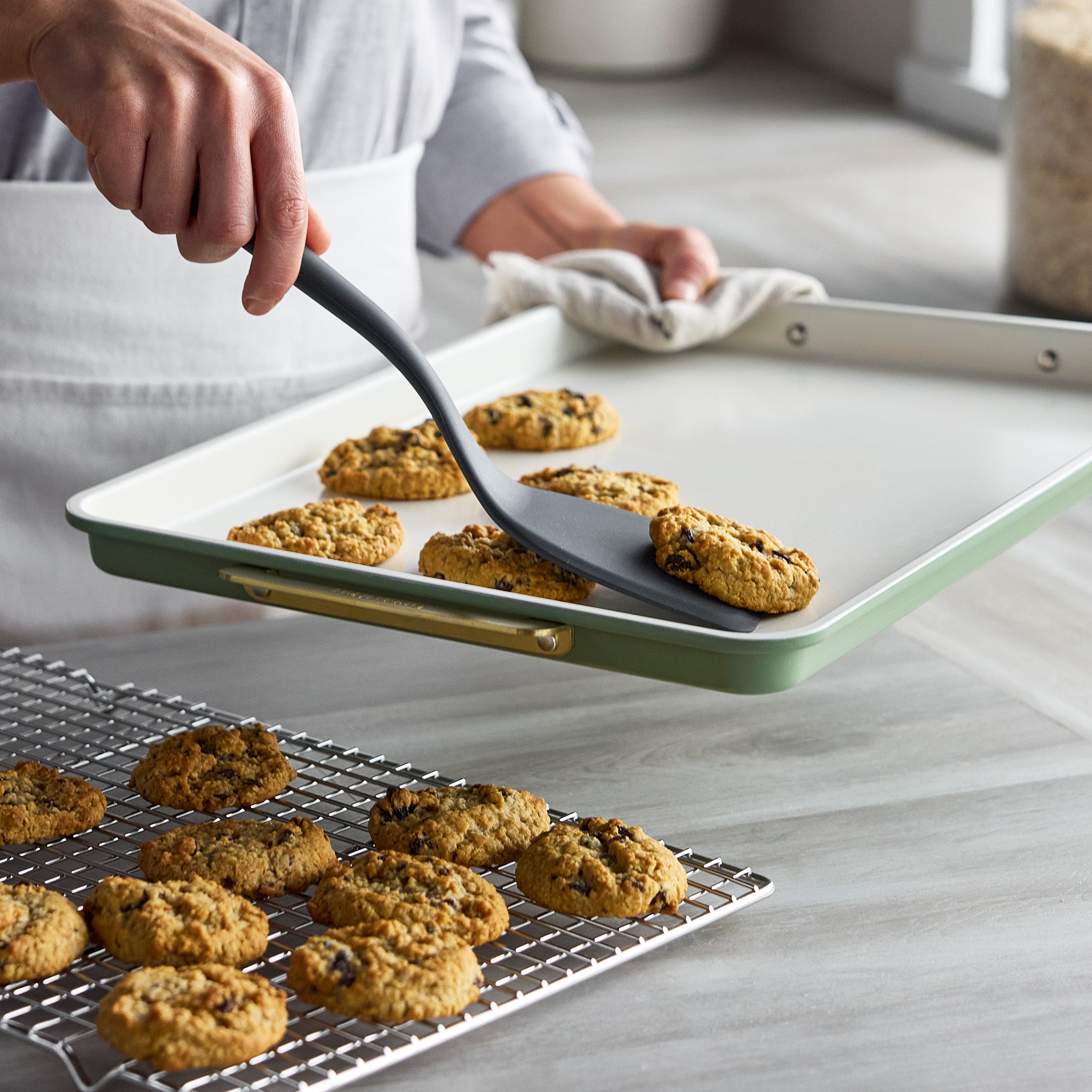 Premium Reserve Bakeware 7-Piece Nonstick Baking Set - Oven Safe Kitchen Essentials for Cakes, Cookies & Bread (Sage Green) | Perfect for Home Bakers & Holiday Gift Giving