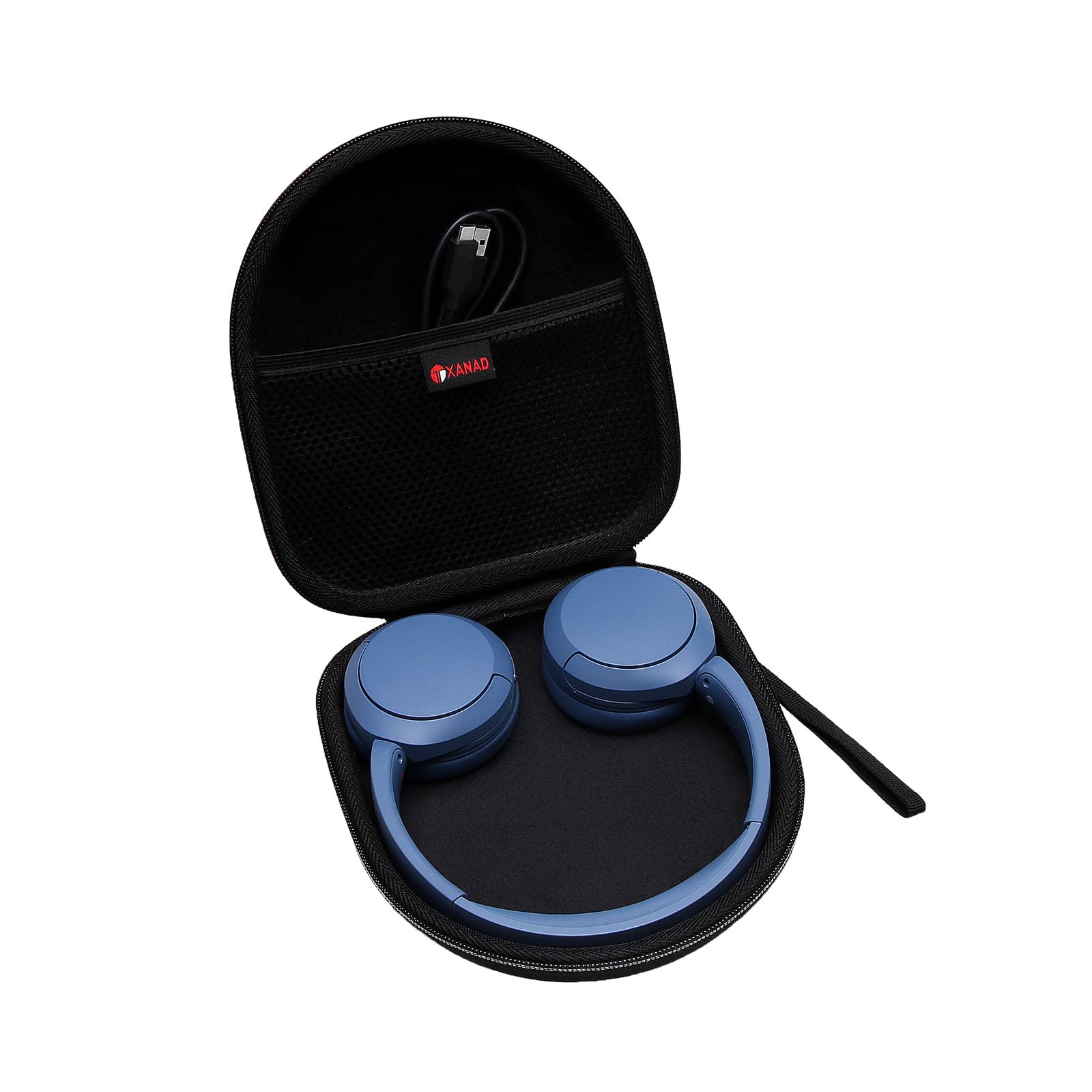 Premium XANAD Carrying Case for Sony WH-CH520 & WH-CH510 Wireless Headphones - Travel Storage Pouch with Black Lining | Portable Protection for Gym, Travel & Daily Commute