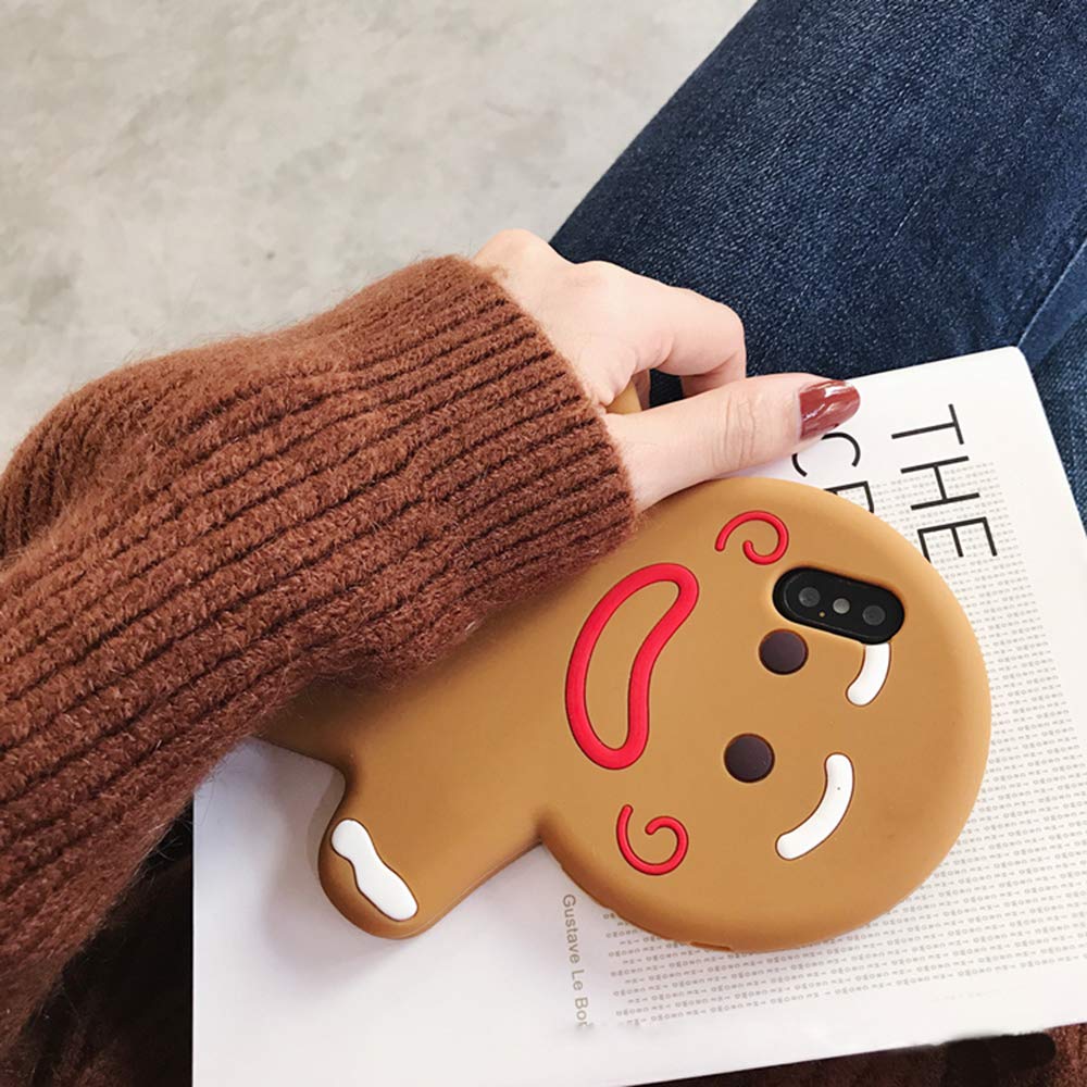 UnnFiko Christmas Phone Case for iPhone 11 Pro Max - Cute Cartoon Elk Santa Bear Slim Protective Cover (Gingerbread Man Design) | Perfect Holiday Gift & Winter Protection