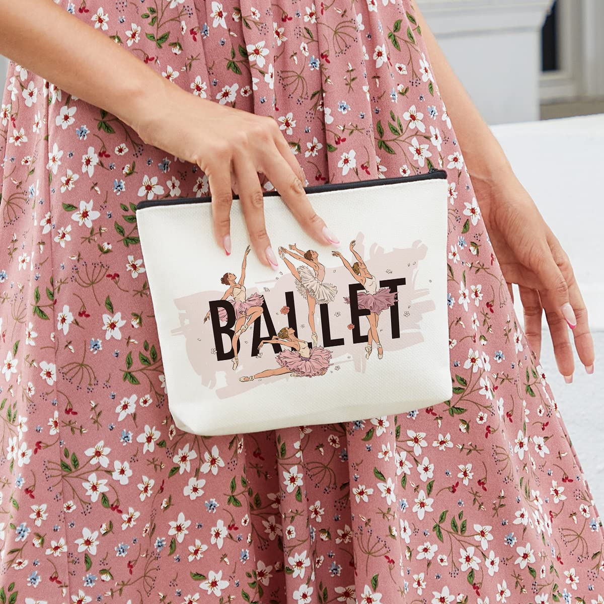 Elegant Ballet Actress Makeup Bag - Ballerina Shoe Pouch for Dance Recital Gifts | Perfect for Ballet Lovers, Dance Classes & Travel Organizers