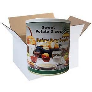 Gluten-Free Dehydrated Sweet Potato Dices - 6 Pack #10 Cans (240 Servings) | Rainy Day Foods | Emergency Food Storage, Camping & Survival Supplies