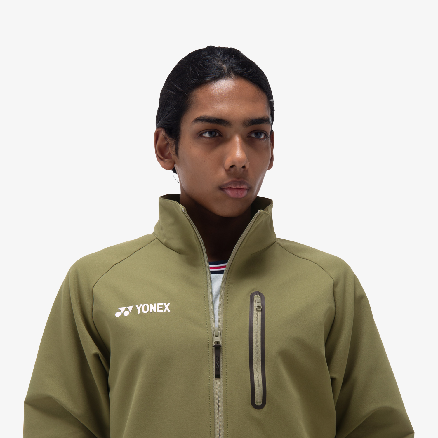 Yonex Men's Warm Up Jacket 50148 - Light Olive Green Athletic Jacket for Tennis, Golf & Outdoor Sports | Breathable & Comfortable Training Wear