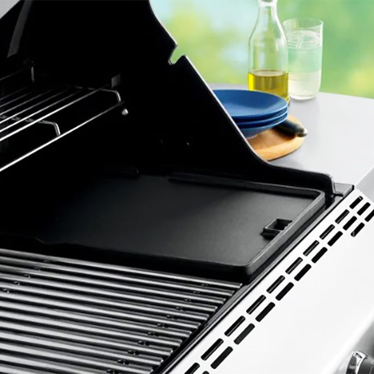 Weber Summit 400 600 Series Cast Iron Reversible Grill Griddle Pan Replacement Parts - Compatible with S-470, S-670, E-470, E-670, E-420, E-450, Summit Gold A/B/D, A6/B6/C4/D4/D6 Models - Perfect for Outdoor BBQ, Camping & Backyard Cooking