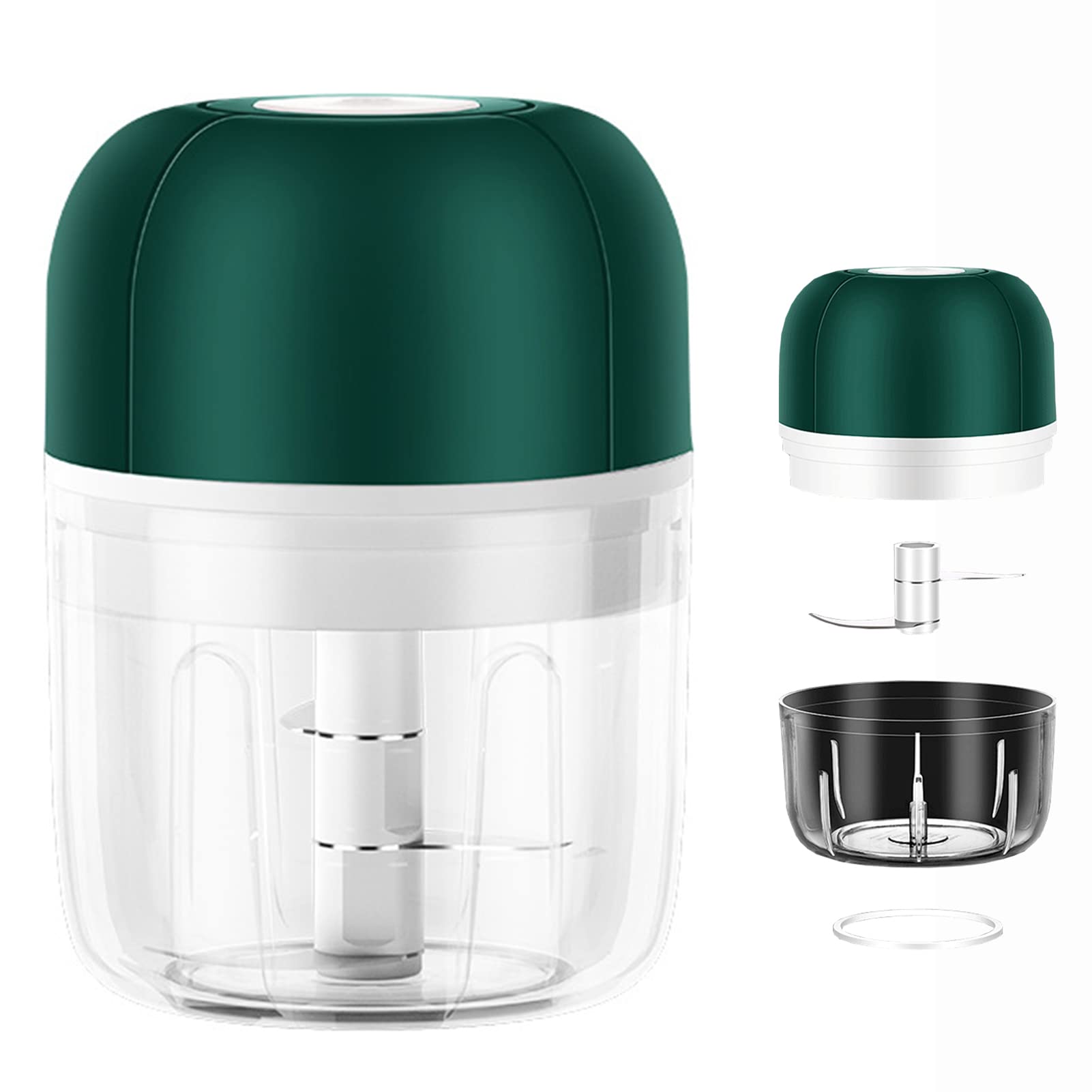 Electric Garlic Chopper & Grinder - Mini Kitchen Appliance for Chopping Garlic, Onions, Veggies & Meat - Perfect for Cooking, Meal Prep & Spice Blending