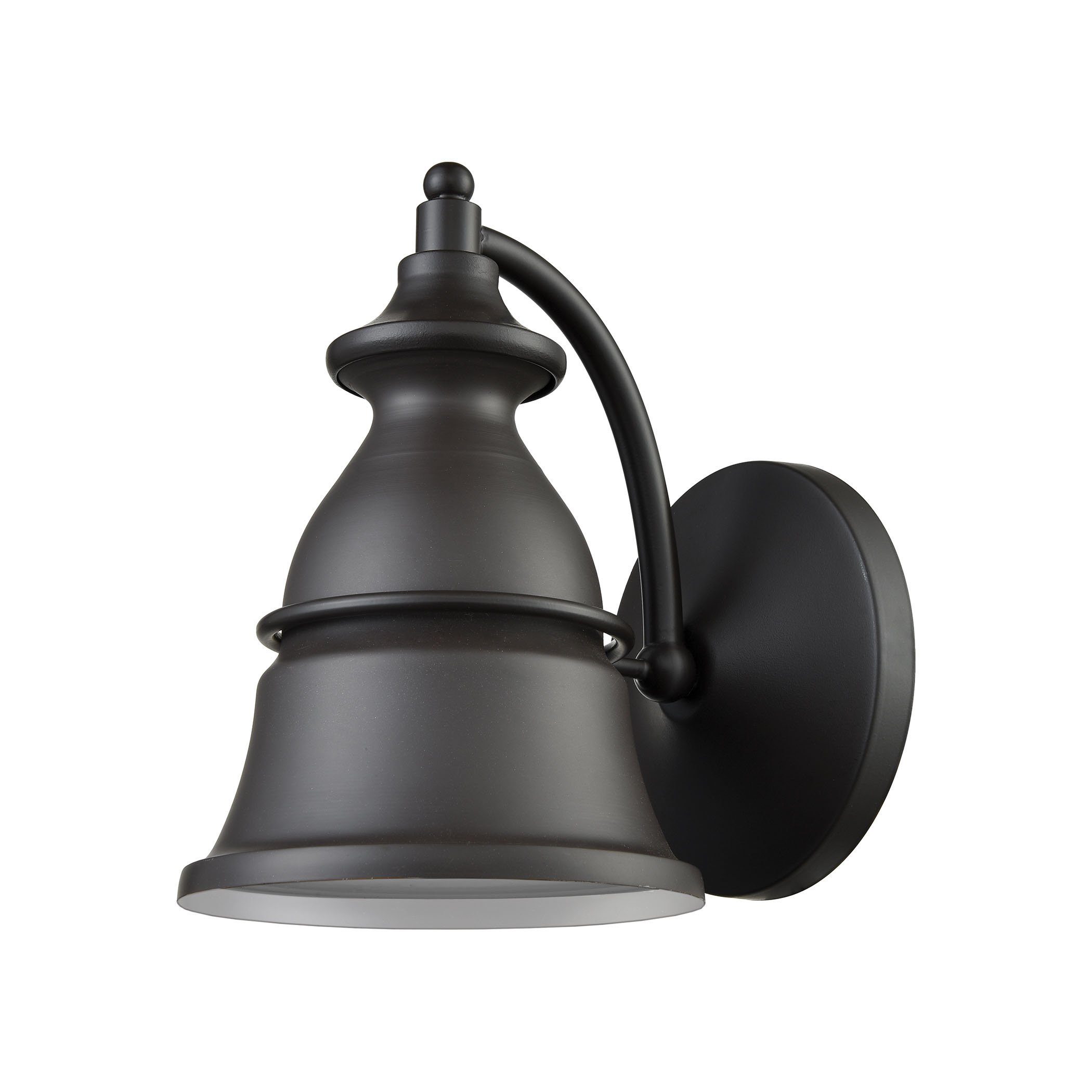 Langhorn 1 Outdoor Wall Sconce Light Fixture - Oil Rubbed Bronze Finish - Weatherproof Exterior Lighting for Porch, Patio, and Garden Decor