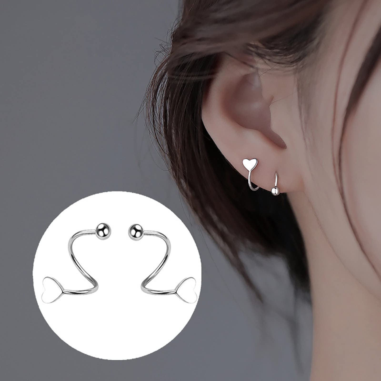 Stylish Women's Love Stud Earrings - Simple & Elegant Personality Studs for Everyday Wear | Perfect for Date Nights, Office & Casual Outfits