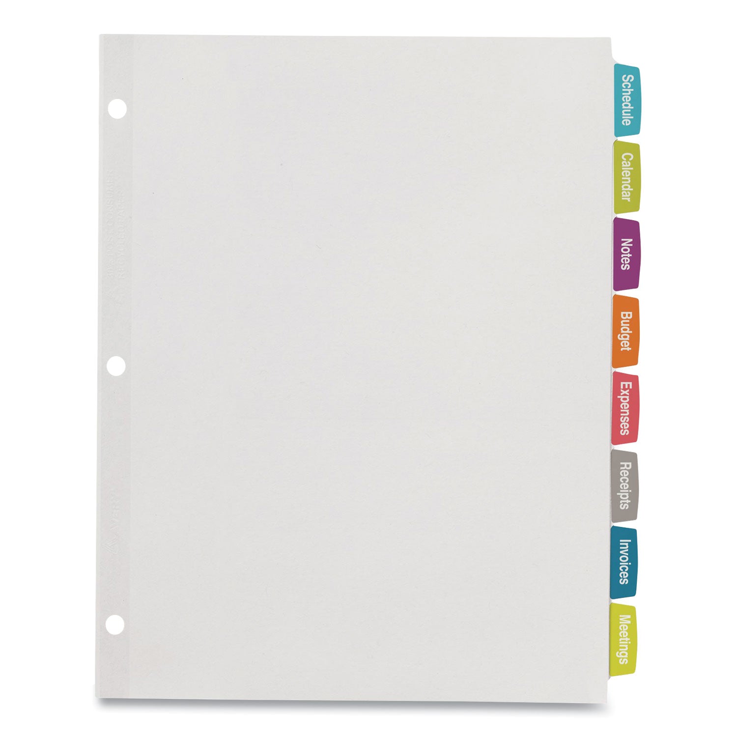 Avery Big Tab Printable White Label Tab Dividers - 8 Tabs, Letter Size 11 x 8.5 Inches, White, 4 Sets - Perfect for Office Organization, School Binders & Filing Systems