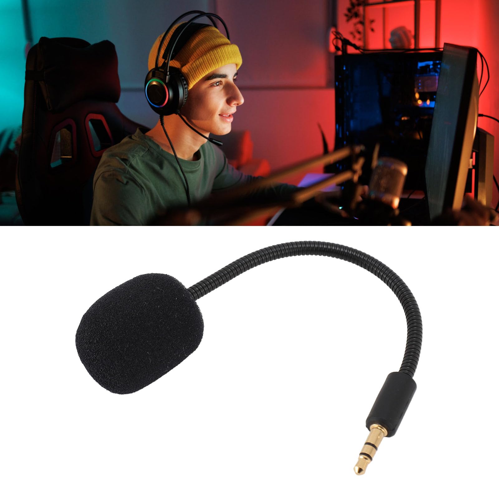 Razer Barracuda X Replacement Microphone - Detachable Boom Mic for Gaming Headsets with 3.5mm Jack | Perfect for PC, PS4, PS5 & Streaming