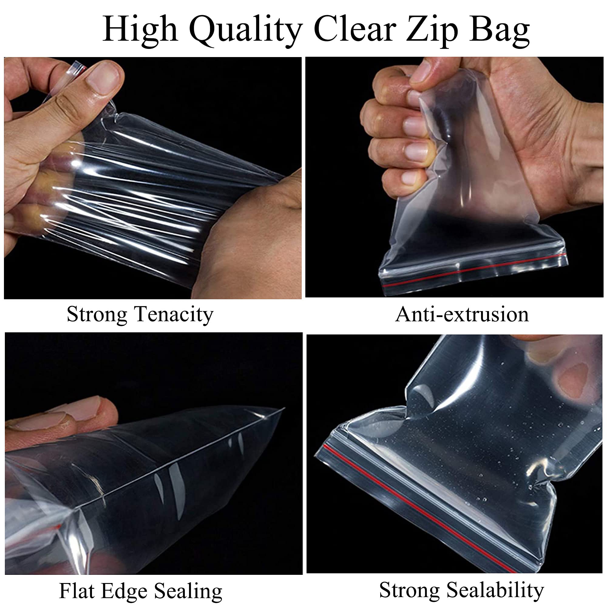 100pcs Small Ziplock Plastic Bags 3