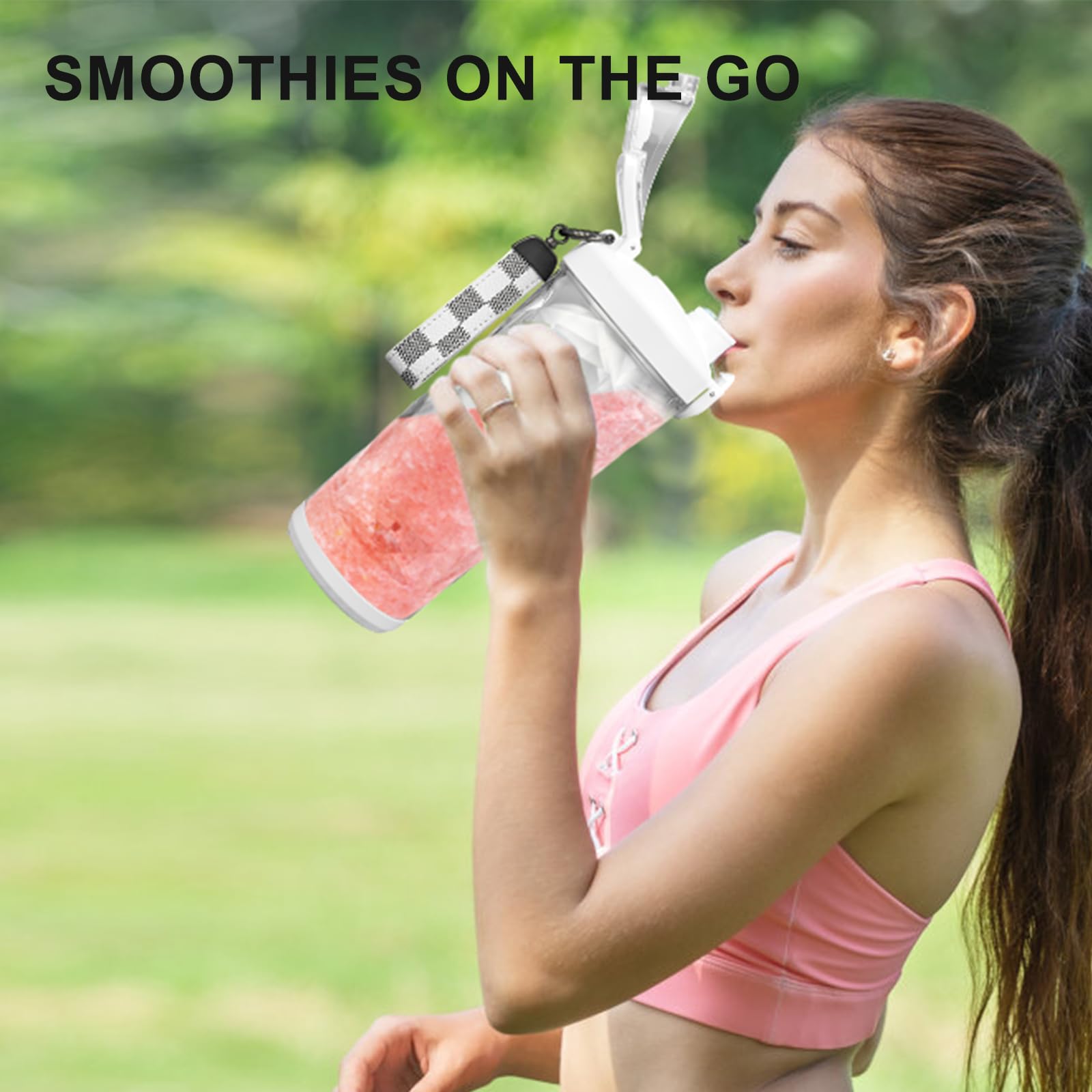 20 oz Personal Portable Blender - BPA Free USB C Rechargeable Smoothie Maker with Travel Lid - Perfect for Smoothies, Protein Shakes & On-the-Go Blending at Home, Gym or Travel