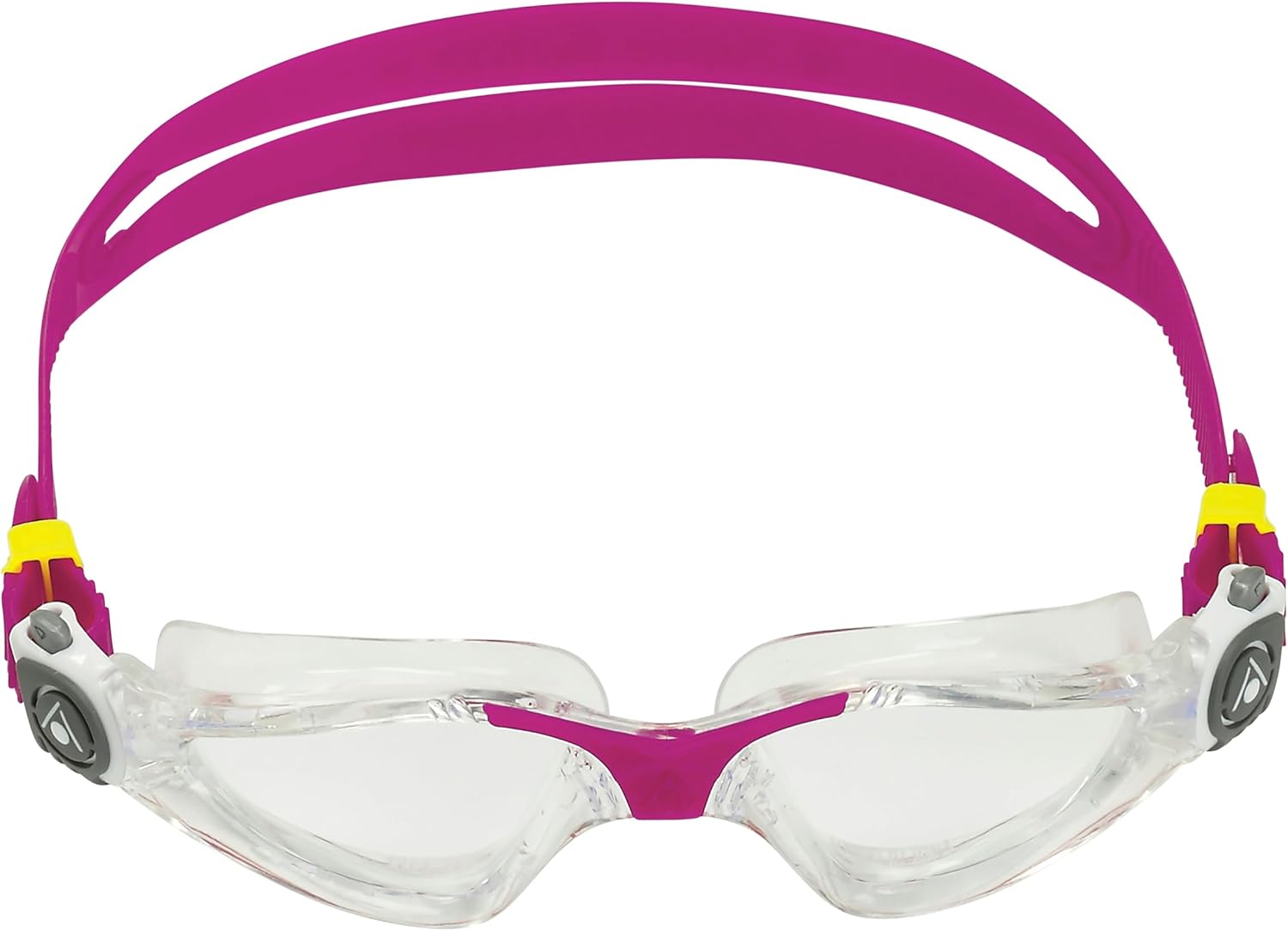 Aqua Sphere Kayenne Compact Adult Swim Goggles - Small Fit, Raspberry Color with Clear Lens - Perfect for Lap Swimming, Training & Competitive Swimming