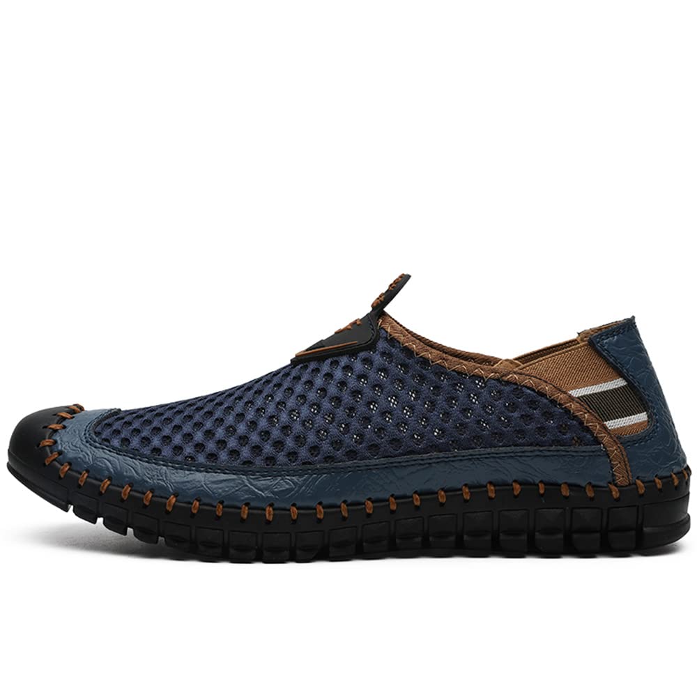 **Men's Water Shoes - Quick-Dry Mesh Slip-On Loafers for Walking, Beach, Pool & Outdoor Activities**