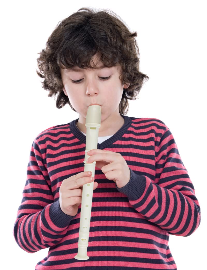 6-Piece German Style Soprano Recorder Set with 8 Holes - Plastic Descant Flute for Kids, Students & Beginners - Includes Cleaning Rod - Perfect for Music Class, School Bands & Beginner Practice