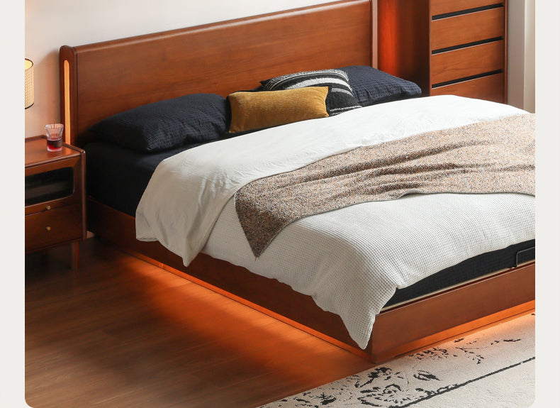 Solid Poplar Wood Storage Bed with Underbed Drawers - Perfect for Small Bedrooms, Kids Rooms & Guest Rooms - Space Saving Bed Frame with Hidden Storage Compartments