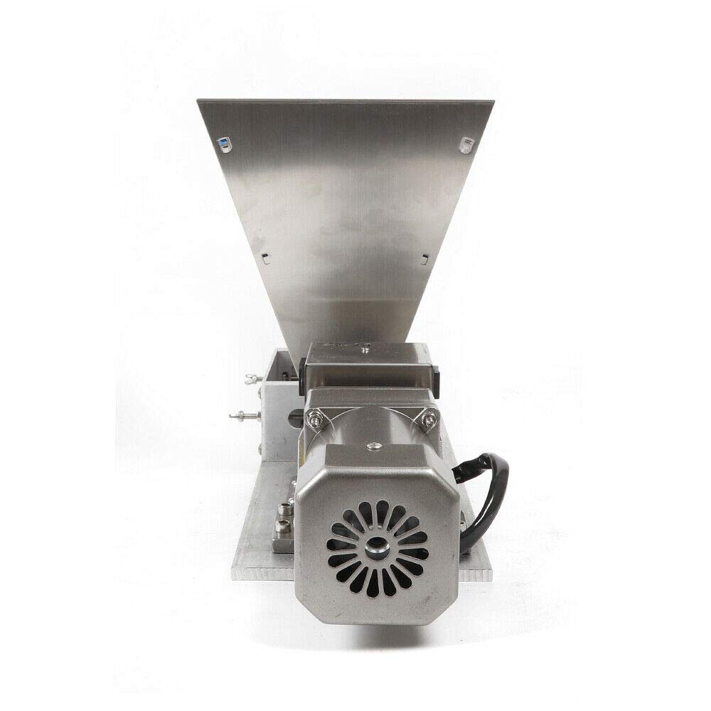 Electric Grain Mill Grinder 110V - 40W Stainless Steel Barley Crusher with 4 Hopper & 2 Rollers - Home Brewing Malt Mill for Wheat, Cereal, Beans - Perfect for Homebrew Beer, Bread Making & Healthy Cooking