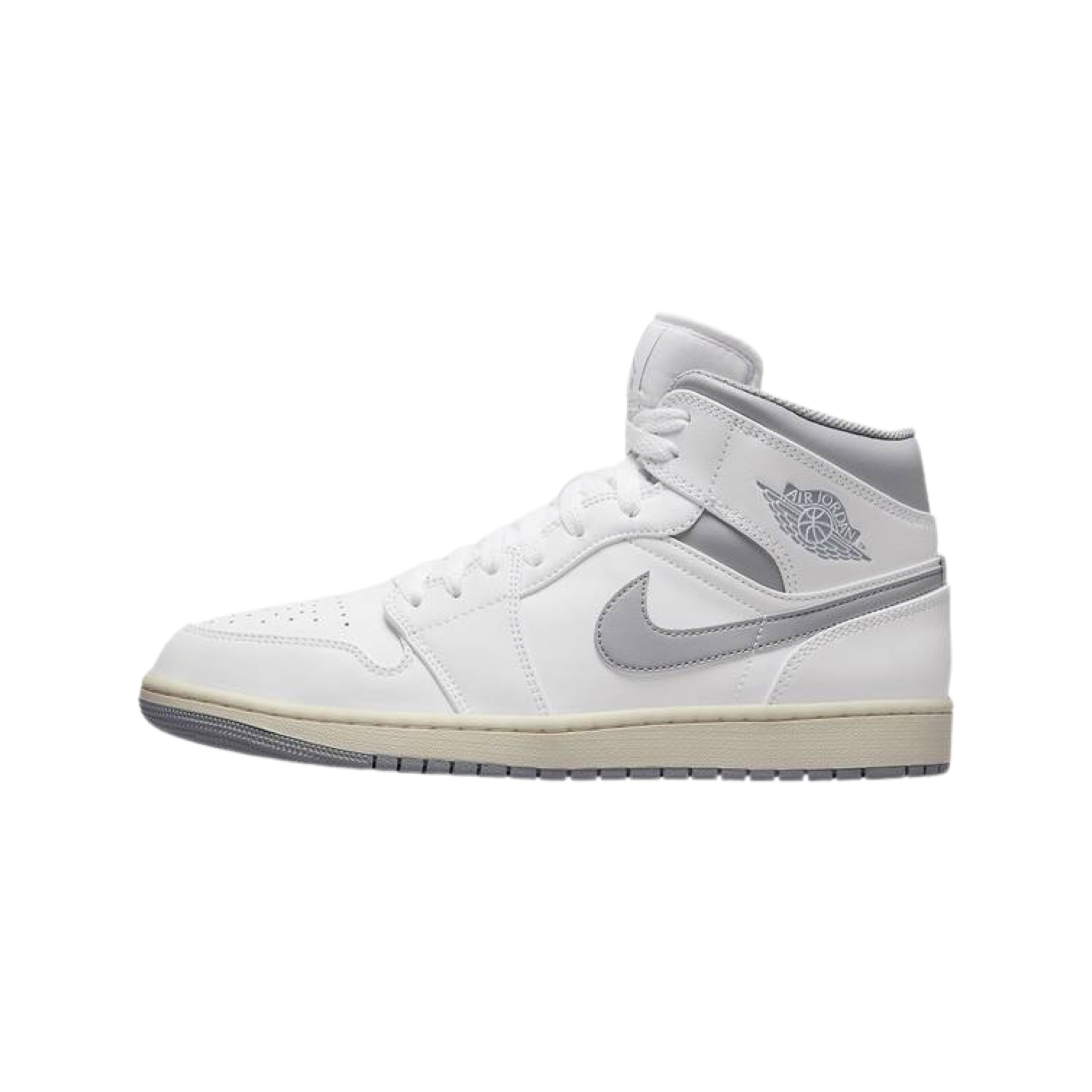 Air Jordan 1 Mid Sneakers - White Stealth Basketball Shoes for Men | Comfortable Athletic Shoes for Running, Gym & Streetwear Fashion