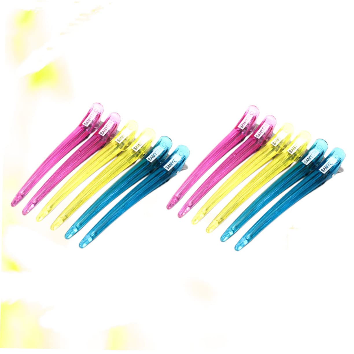FOMIYES 12-Piece Crystal Hair Clips Set for Women & Girls - Professional Sectioning Hair Dressing Clips for Salon, Barber Shop & Home Styling - Perfect for Hair Styling, Braiding & Updos