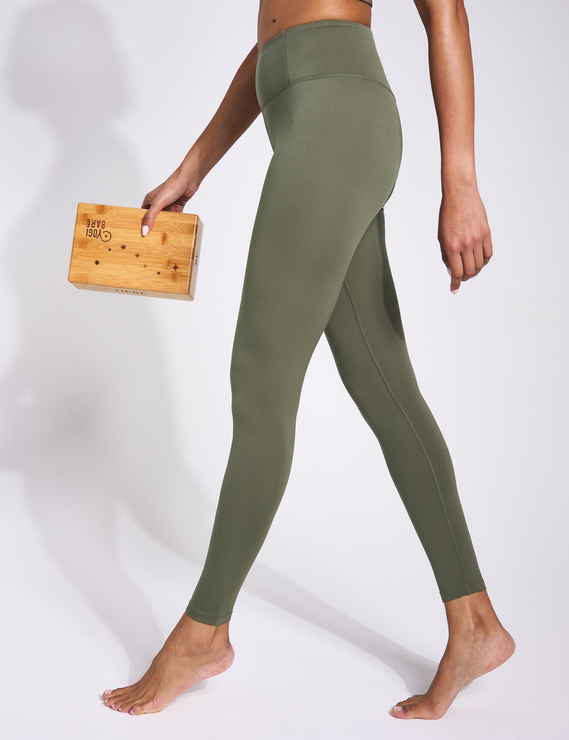FLOAT High Waisted Yoga Leggings for Women - Comfortable Workout Pants in Cured Green | Perfect for Yoga, Gym & Everyday Wear