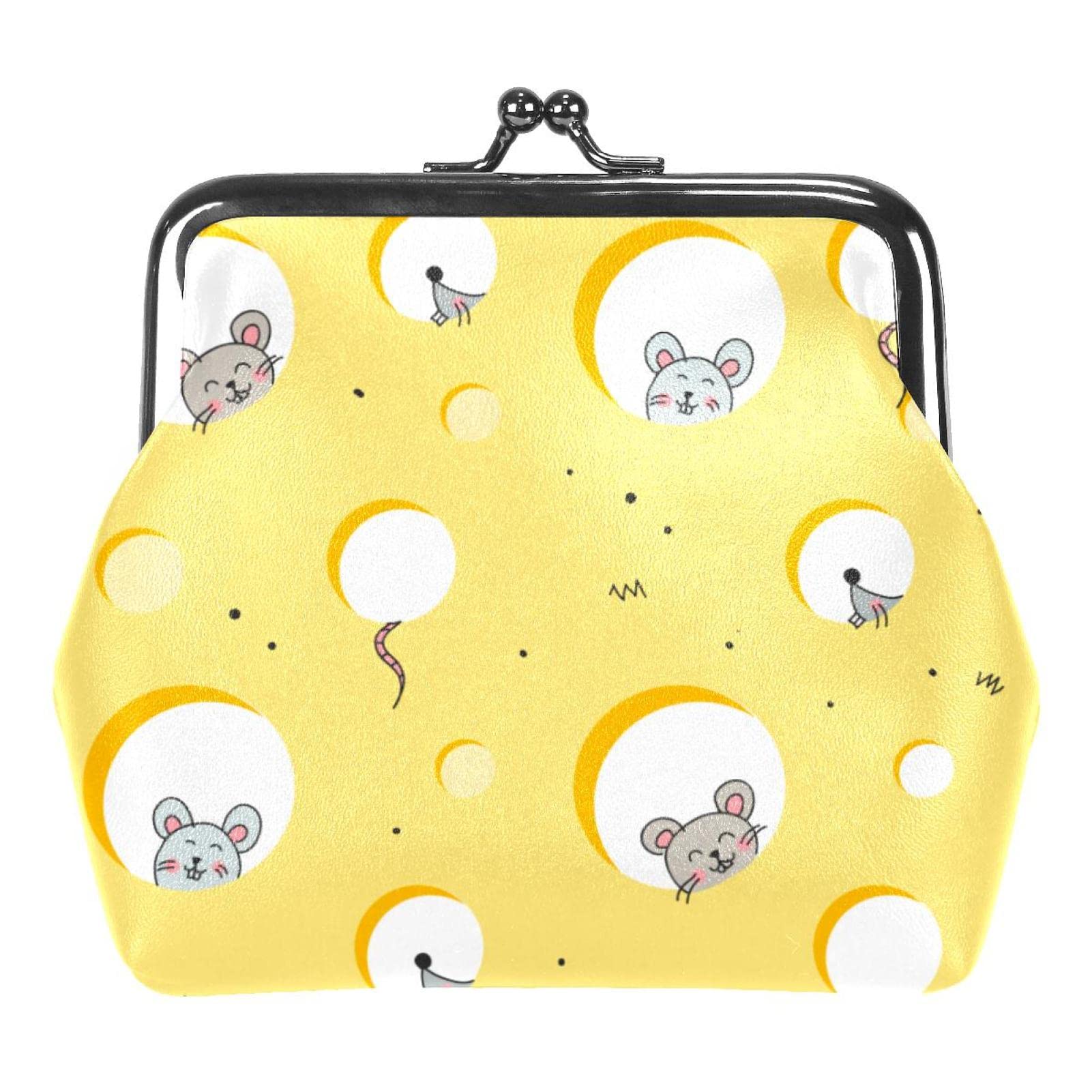 Cute Cartoon Mouse & Cheese Bucket Coin Purse - Stylish Wallet for Kids & Adults - Perfect for School, Travel, and Gift Giving