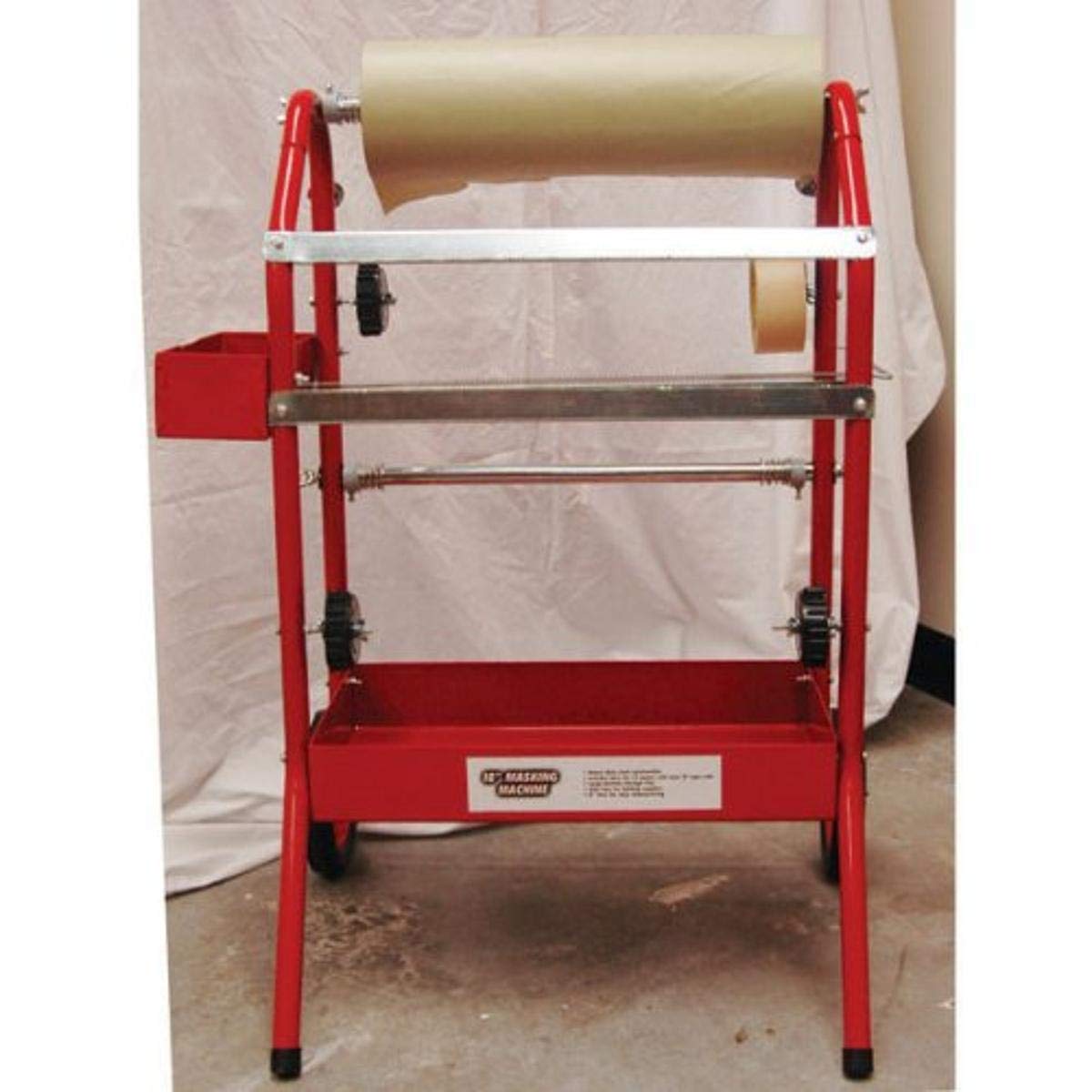 ATD Tools 6561 18-Inch Professional Masking Machine for Painting - Red | Perfect for Automotive, DIY Projects & Home Renovation