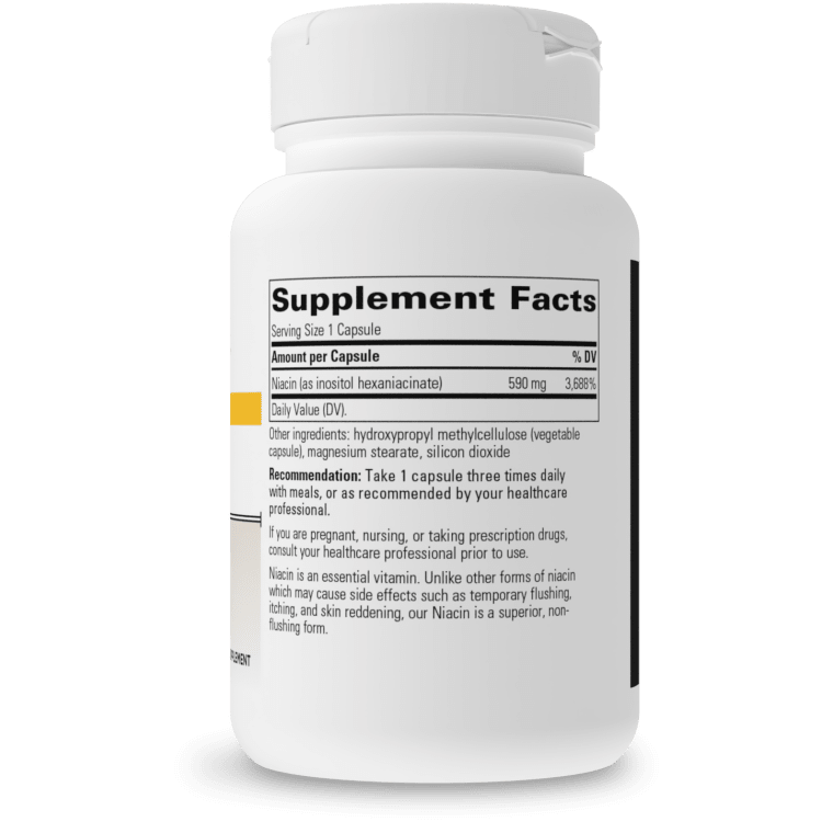 Flush-Free Niacin Supplement 500mg - Non-Flushing Vitamin B3 for Heart & Cholesterol Support - Supports Healthy Circulation & Energy - Ideal for Daily Wellness & Cardiovascular Health