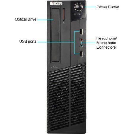 Lenovo ThinkCentre M83 SFF Business Desktop Computer - Intel Core i5-4570 Quad-Core up to 3.6GHz, 16GB RAM, 240GB SSD, DVD, WiFi, Bluetooth 4.0, Windows 10 Pro (Renewed) - Perfect for Office Work, Home Use & Small Business Computing