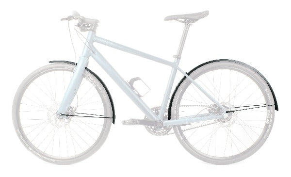 Edge AL 46 Aluminum Bike Fender Set - Lightweight 700c x 28-37mm Wheel Mudguards for Road & Hybrid Bikes - Perfect for Commuting & Wet Weather Cycling Protection