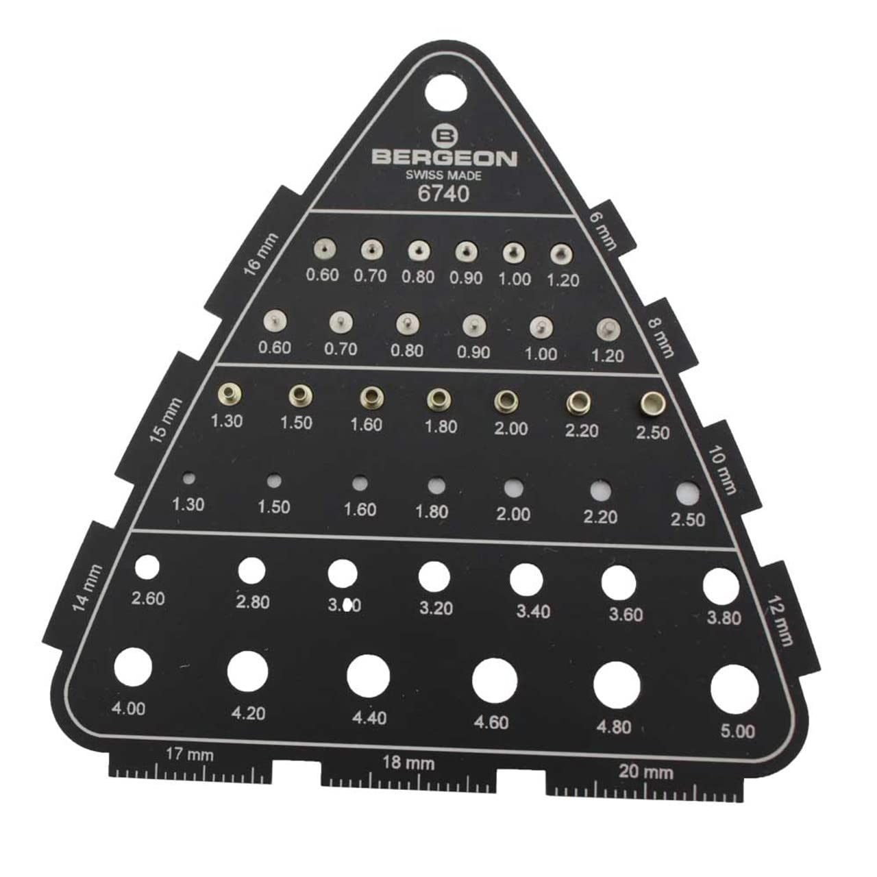 Original Swiss Bergeon No.6740 Crown Measuring Gauge - Precision Watch Repair Tool for Rolex, Omega & Luxury Watches | Professional Watchmaker Accessory for Crown Replacement & Maintenance