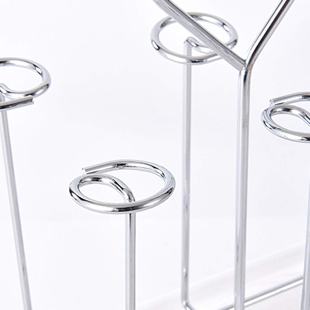 Cabilock Iron Glass Cup Holder - Hanging Coffee Mug Drying Rack, Kitchen Organizer for Draining & Storage | Perfect for Small Spaces, Dishwasher Safe, Rustproof Design