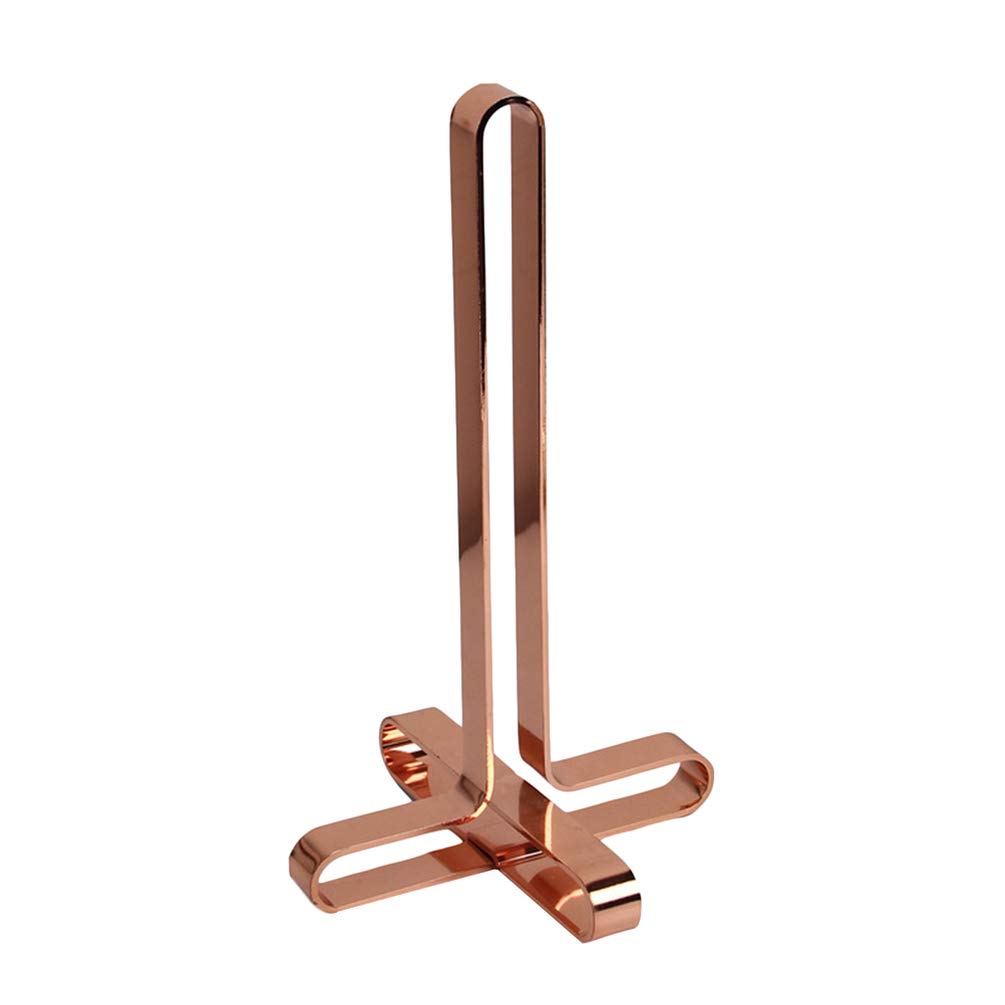 Rose Gold Paper Towel Holder & Dispenser - Sturdy Kitchen, Bathroom, Hotel Towel Stand for Home & Commercial Use | Elegant Storage Solution for Paper Towels & Toilet Paper Rolls