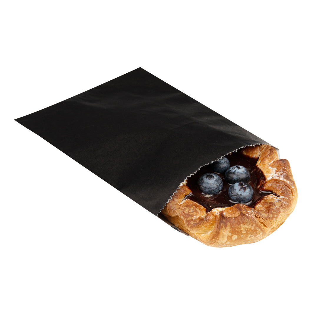 Premium Black Paper Bags 7x5 Inches - 100 Count Bulk Pack for Gift Wrapping, Party Favors & Retail Packaging