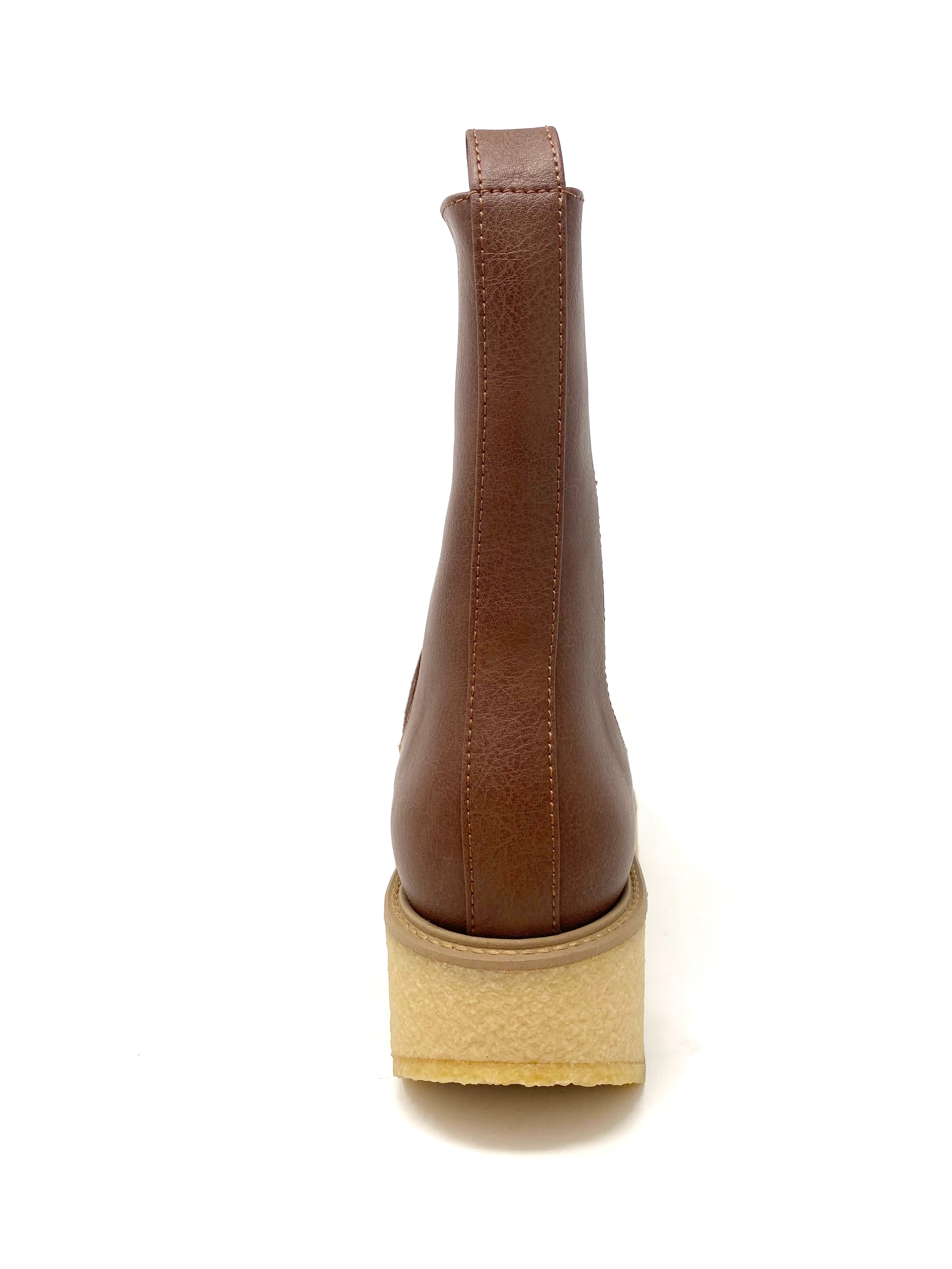 Novacas Carey Platform Boot in Tan - Stylish & Comfortable Women's Ankle Boots for Fall & Winter Fashion, Office Wear & Casual Outings