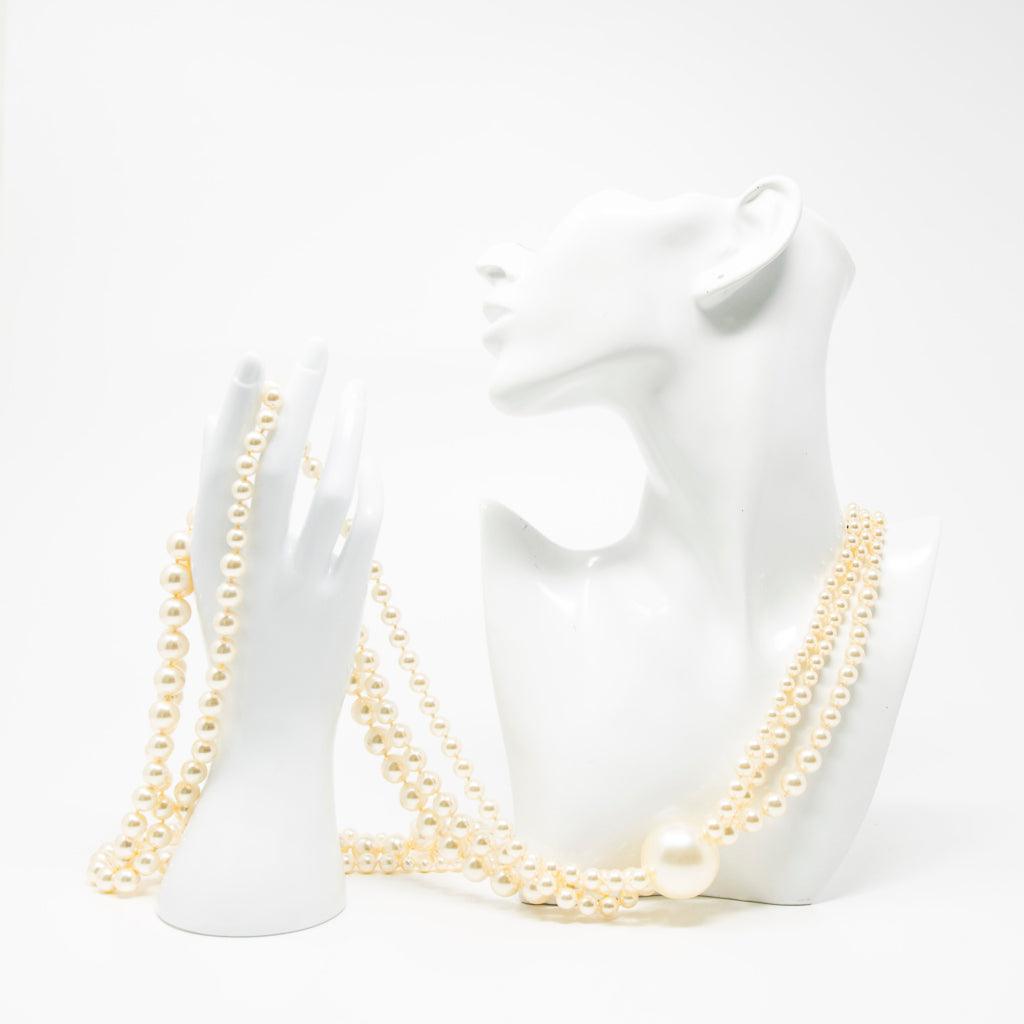 Chanel Pearl CC Long Multi Strand Necklace - Luxury Fashion Jewelry for Women, Perfect for Parties, Weddings & Special Occasions