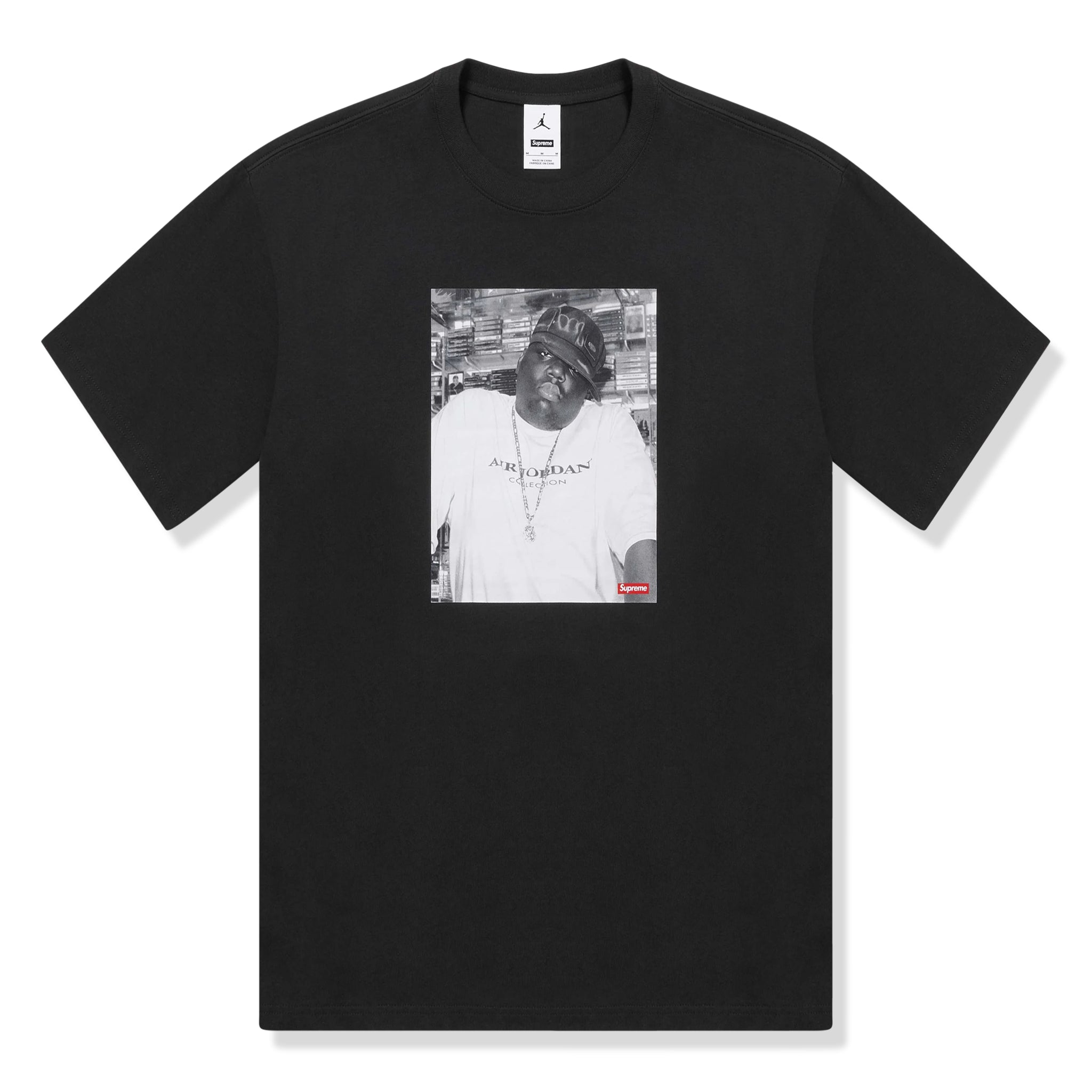 Supreme x Jordan Biggie Black T-Shirt - Official Licensed Hip Hop Graphic Tee for Men - Perfect for Streetwear, Concerts & Casual Outfits