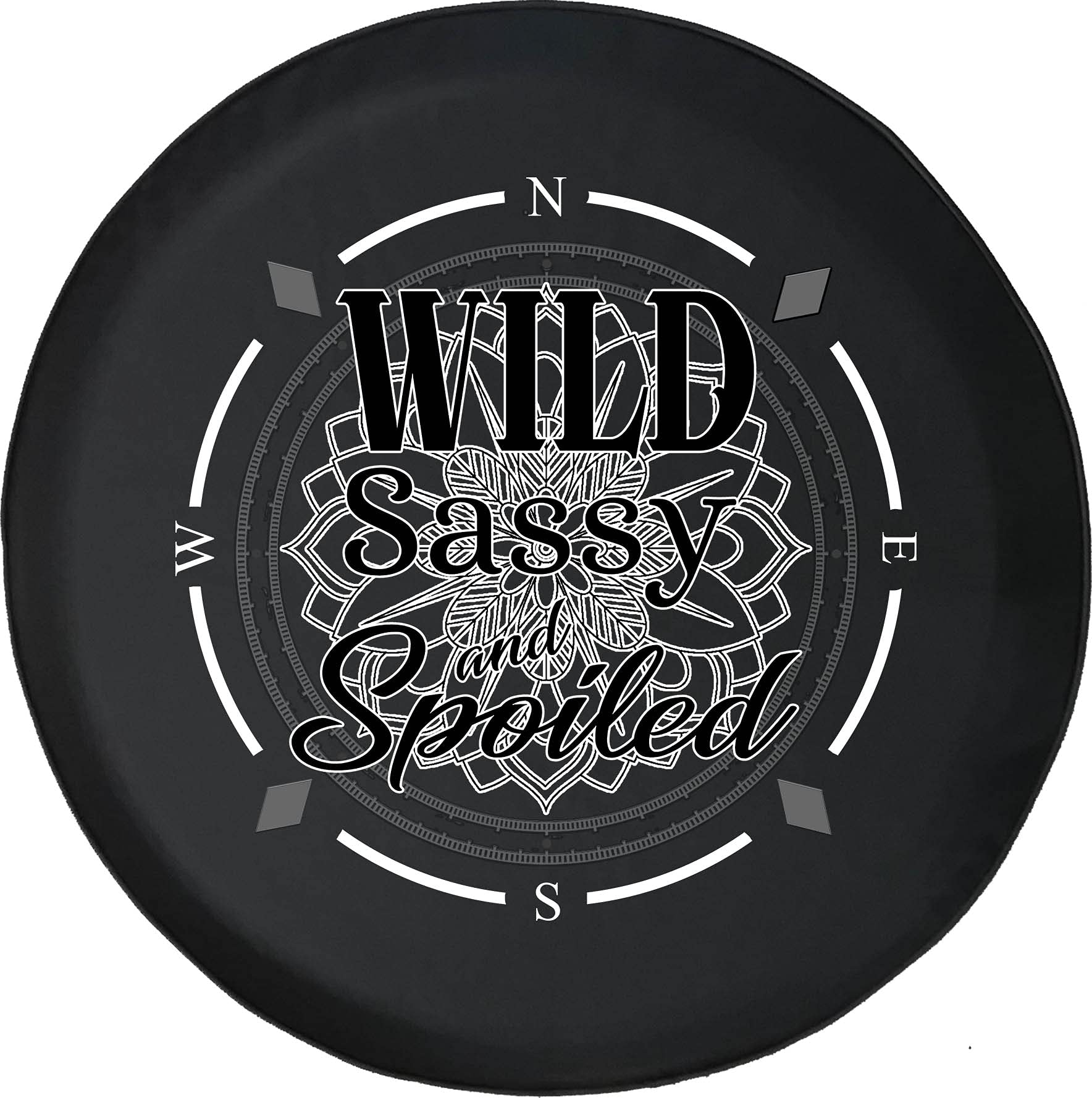 American Flag Spare Tire Cover with Compass Design - Universal Fit for SUV, Trailer, RV & Most Vehicles | Waterproof & Durable Wheel Accessory for Outdoor Adventures & Road Trips