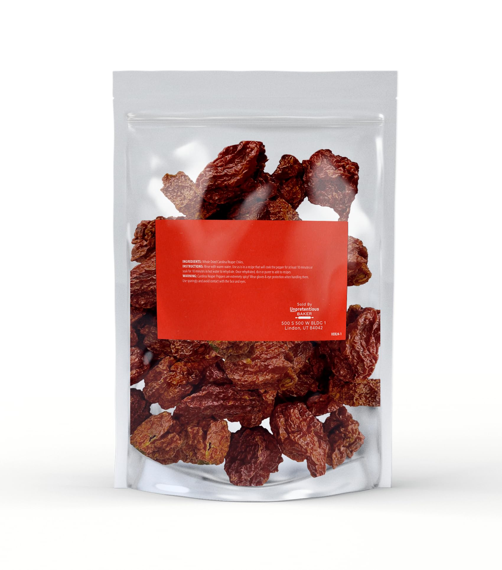 Authentic Whole Dried Carolina Reaper Peppers - 8 Count - World's Hottest Chili (2M+ SHU) - Perfect for Hot Sauce Making, Spicy Cooking & Extreme Chili Challenges