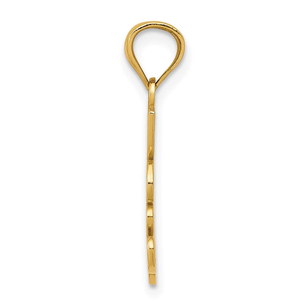 The Black Bow 14k Yellow Gold I Love My Wife Pendant, 13mm - Perfect Anniversary Gift for Her